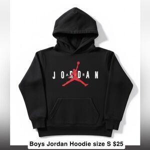 Jordan Kids Black and Red Hoodie